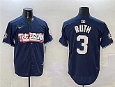 Men's New York Yankees #3 Babe Ruth Navy Bronx Graffiti Vapor Limited Stitched Jersey,baseball caps,new era cap wholesale,wholesale hats